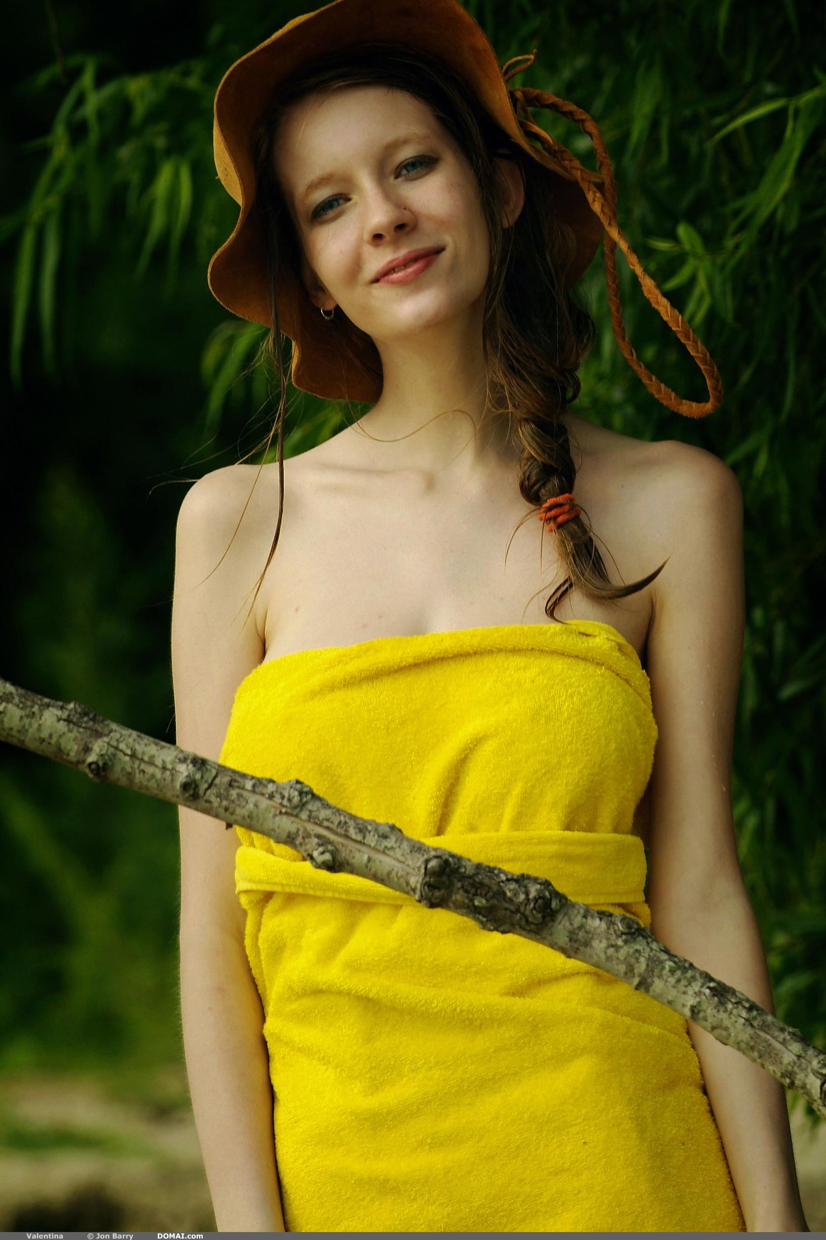 Skinny Pale Hairy Babe Mandi Collins With Big Tits From Domai Wearing Hat In Forest Tgp